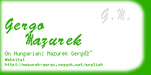 gergo mazurek business card